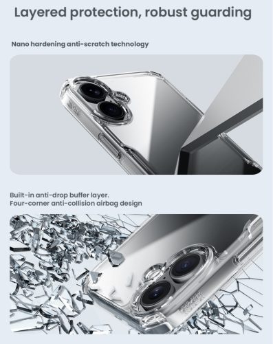 Nillkin Nature TPU PRO tok Apple iPhone 16 készülékhez – Átlátszó