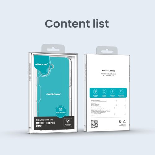 Nillkin Nature TPU PRO tok Apple iPhone 16 készülékhez – Átlátszó