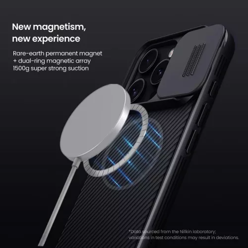 Nillkin CamShield PRO Magnetic tok Apple iPhone 16 Pro készülékhez – Fekete