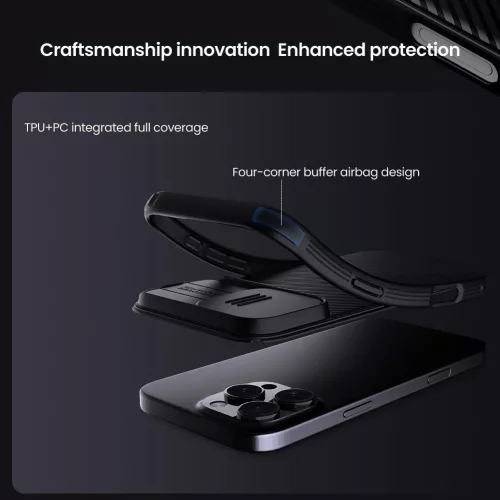 Nillkin CamShield PRO Magnetic tok Apple iPhone 16 Pro készülékhez – Fekete