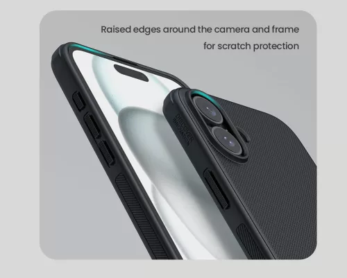 Nillkin Super Frosted PRO tok Apple iPhone 16 készülékhez – Fekete
