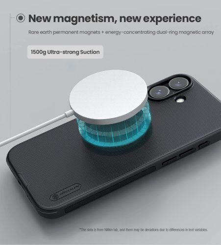 Nillkin Super Frosted PRO Magnetic tok Apple iPhone 16 készülékhez – Fekete