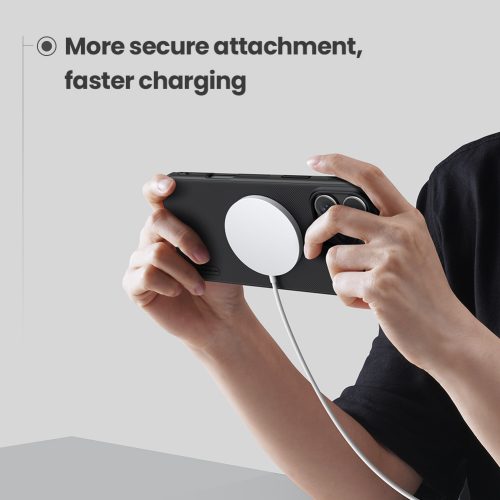 Nillkin Super Frosted PRO Magnetic tok Apple iPhone 16 Pro készülékhez – Fekete