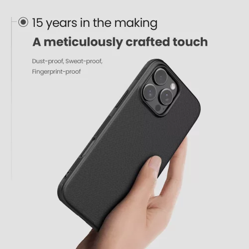 Nillkin Super Frosted PRO Magnetic tok Apple iPhone 16 Pro Max készülékhez – Fekete