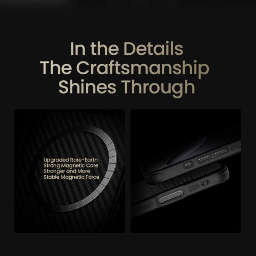 Nillkin CarboProp Aramid Magnetic tok Apple iPhone 16 Pro készülékhez – Fekete