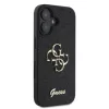 Guess PU Fixed Glitter 4G Metal Logo tok, iPhone 16 - fekete