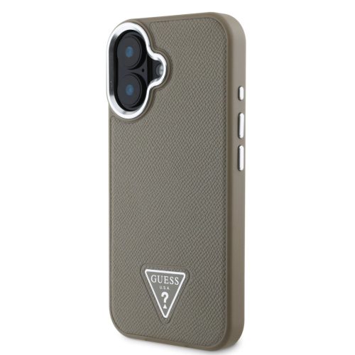 Guess PU Grained Triangle Logo tok, iPhone 16 - barna