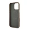 Guess PU Grained Triangle Logo tok, iPhone 16 Pro Max - barna