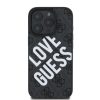 Guess PU Leather 4G Big Love Logo MagSafe tok, iPhone 16 Pro - fekete