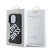 Guess PU Leather 4G Big Love Logo MagSafe tok, iPhone 16 Pro - fekete