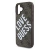 Guess PU Leather 4G Big Love Logo MagSafe tok, iPhone 16 - barna