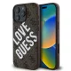 Guess PU Leather 4G Big Love Logo MagSafe tok, iPhone 16 Pro Max - barna