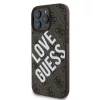 Guess PU Leather 4G Big Love Logo MagSafe tok, iPhone 16 Pro Max - barna