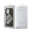 Guess PU Leather 4G Big Love Logo MagSafe tok, iPhone 16 Pro Max - barna
