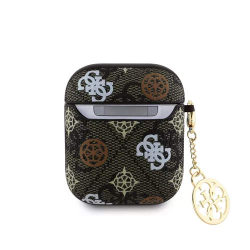 Guess PU 4G Peony Charm tok, AirPods 1/2 - barna