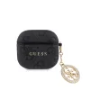 Guess 4G Script PC/PU Charm tok, AirPods 3 - fekete