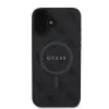 Guess PU Leather 4G Colored Ring MagSafe tok, iPhone 16 - fekete