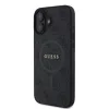 Guess PU Leather 4G Colored Ring MagSafe tok, iPhone 16 - fekete