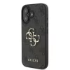 Guess PU 4G Metal Logo tok, iPhone 16 - szürke