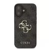 Guess PU 4G Metal Logo tok, iPhone 16 - szürke