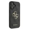 Guess PU 4G Metal Logo tok, iPhone 16 - szürke