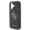 Guess PU 4G Metal Logo tok, iPhone 16 - szürke