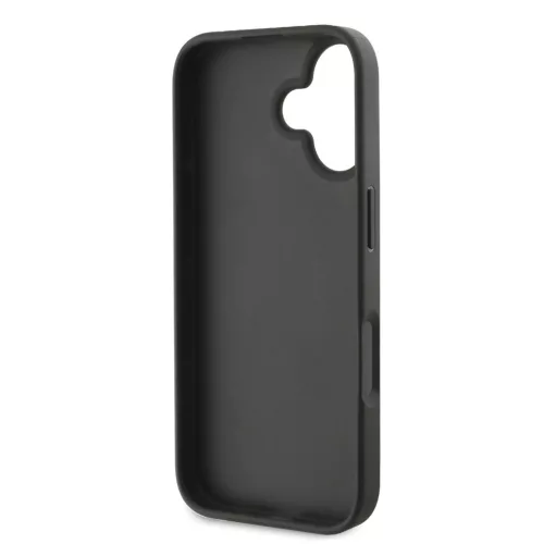 Guess PU 4G Metal Logo tok, iPhone 16 - szürke