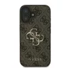 Guess PU 4G Metal Logo tok, Apple iPhone 16 - barna