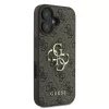 Guess PU 4G Metal Logo tok, Apple iPhone 16 - barna