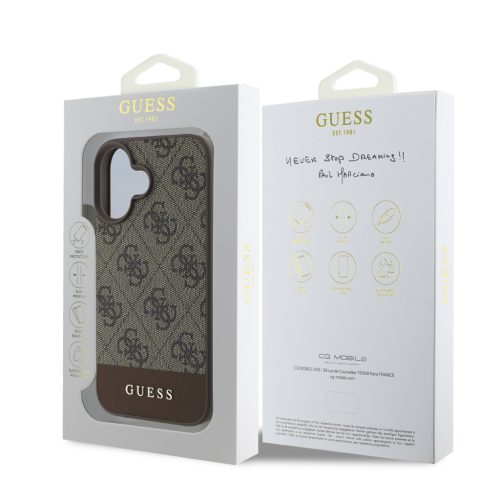 Guess PU 4G Stripe tok, iPhone 16 - barna
