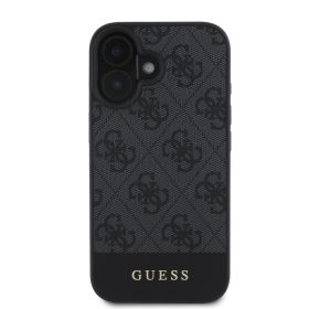Guess PU 4G Stripe tok, iPhone 16 - szürke