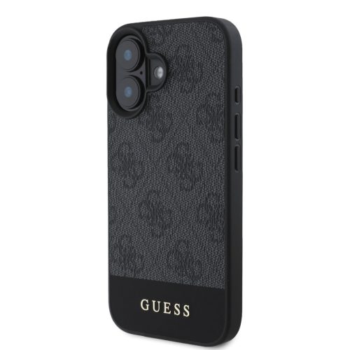 Guess PU 4G Stripe tok, iPhone 16 - szürke