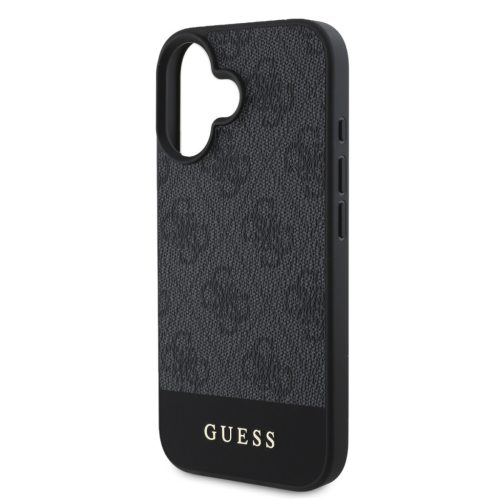 Guess PU 4G Stripe tok, iPhone 16 - szürke