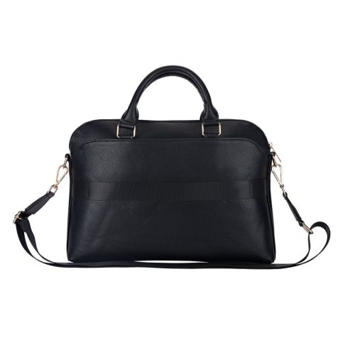 Guess PU Grained Triangle Logo Computer Bag 13/14/15" Black - fekete