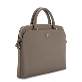   Guess PU Grained Triangle Logo Computer Bag 13/14/15" Brown - barna