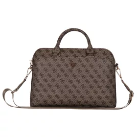   Guess PU 4G Triangle Logo Computer Bag 13/14/15" Brown - barna