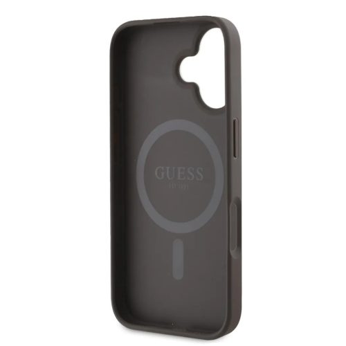 Guess PU 4G Peony MagSafe tok, iPhone 16 - barna