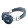 Guess PU Grained Triangle Logo ENC Wireless Headphone Blue - kék