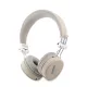 Guess PU Grained Triangle Logo ENC Wireless Headphone Beige - bézs