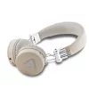 Guess PU Grained Triangle Logo ENC Wireless Headphone Beige - bézs