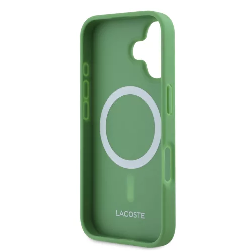  Lacoste Iconic Petit Pique Szőtt Logós MagSafe tok, iPhone 16 Plus - zöld