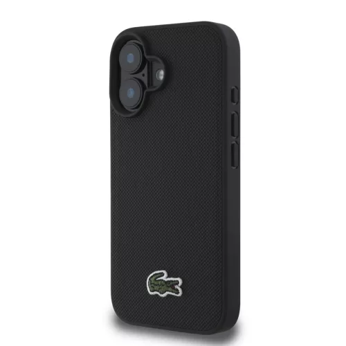  Lacoste Iconic Petit Pique Szőtt Logós MagSafe tok, iPhone 16 Plus - fekete