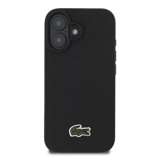  Lacoste Iconic Petit Pique Szőtt Logós MagSafe tok, iPhone 16 Plus - fekete
