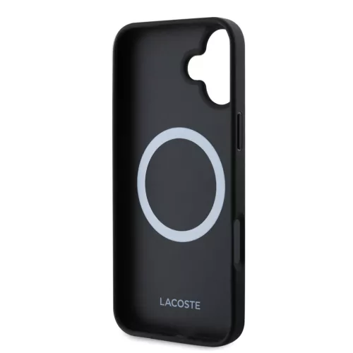  Lacoste Iconic Petit Pique Szőtt Logós MagSafe tok, iPhone 16 Plus - fekete