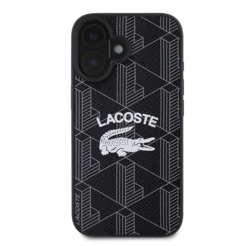 Lacoste Blend Monogram MagSafe tok iPhone 16 - fekete