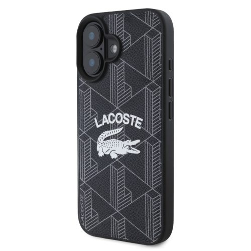 Lacoste Blend Monogram MagSafe tok iPhone 16 - fekete