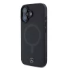 Mercedes Smooth Leather MagSafe iPhone 16 Plus tok – Fekete