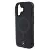 Mercedes Smooth Leather MagSafe iPhone 16 Plus tok – Fekete