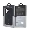Mercedes Smooth Leather MagSafe iPhone 16 Plus tok – Fekete