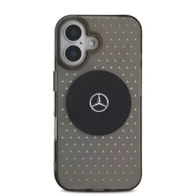   Mercedes PC/TPU Star Pattern MagSafe iPhone 16 Plus tok – Fekete